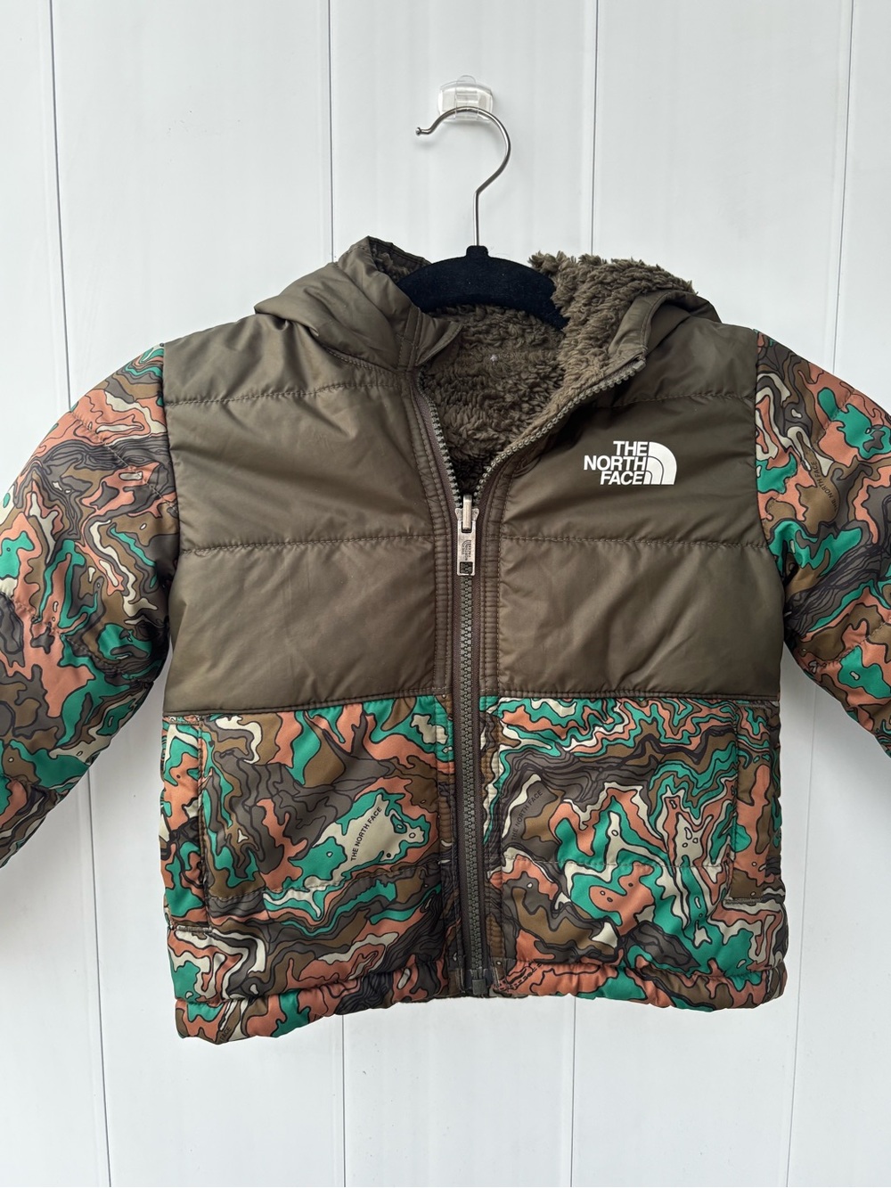The North Face Kids 3T Reversible Camo Insulated Hooded Jacket